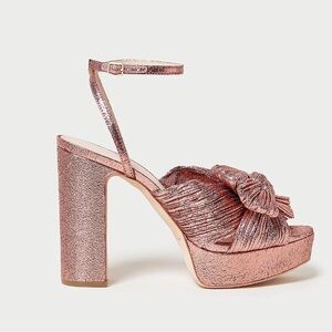 Loeffler Randall 7.5 Natalia Rose  Metallic Heels